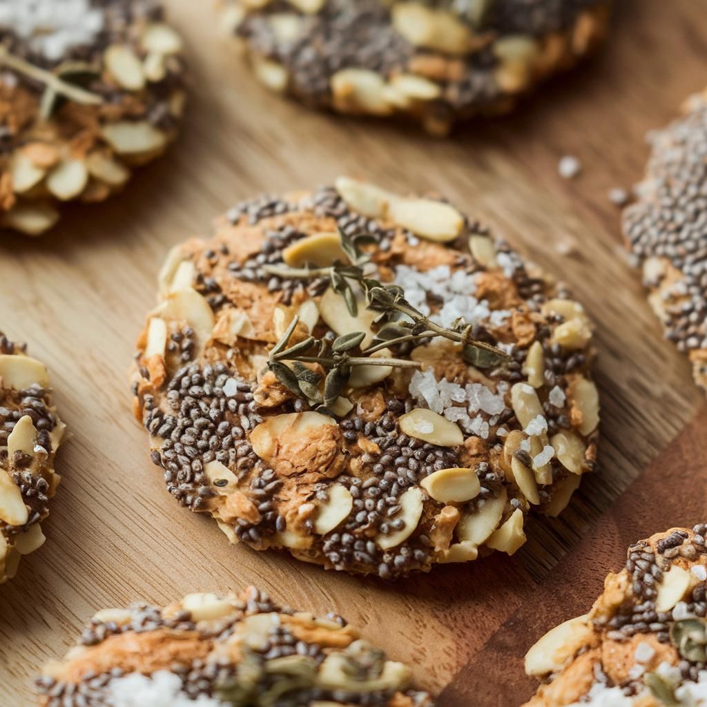 Crackers Veganos Low Carb con Semillas de Chía