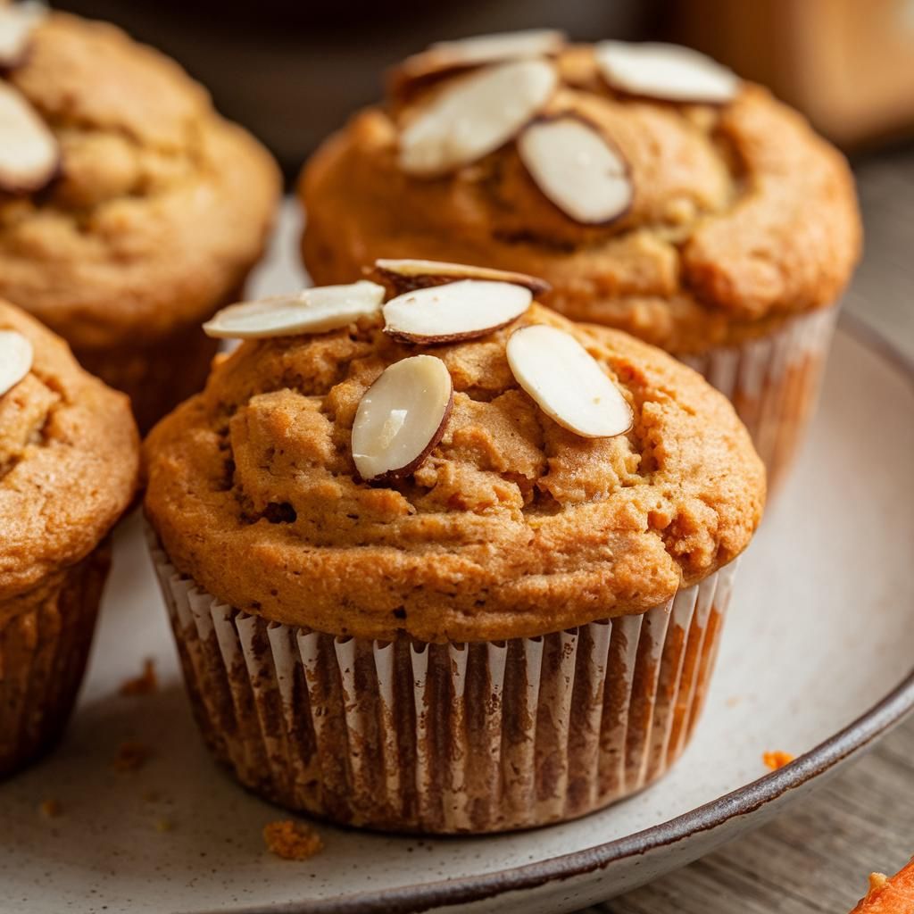 Muffins Veganos Fitness de Zanahoria y Almendras