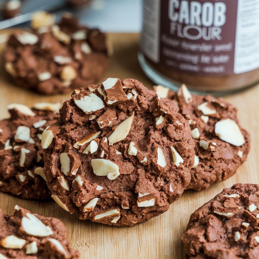 Galletitas Veganas de Algarroba y Almendras Sin Gluten