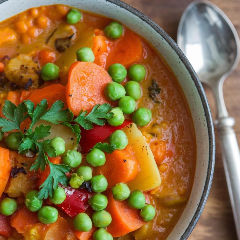 Guiso Vegano de Arvejas y Verduras