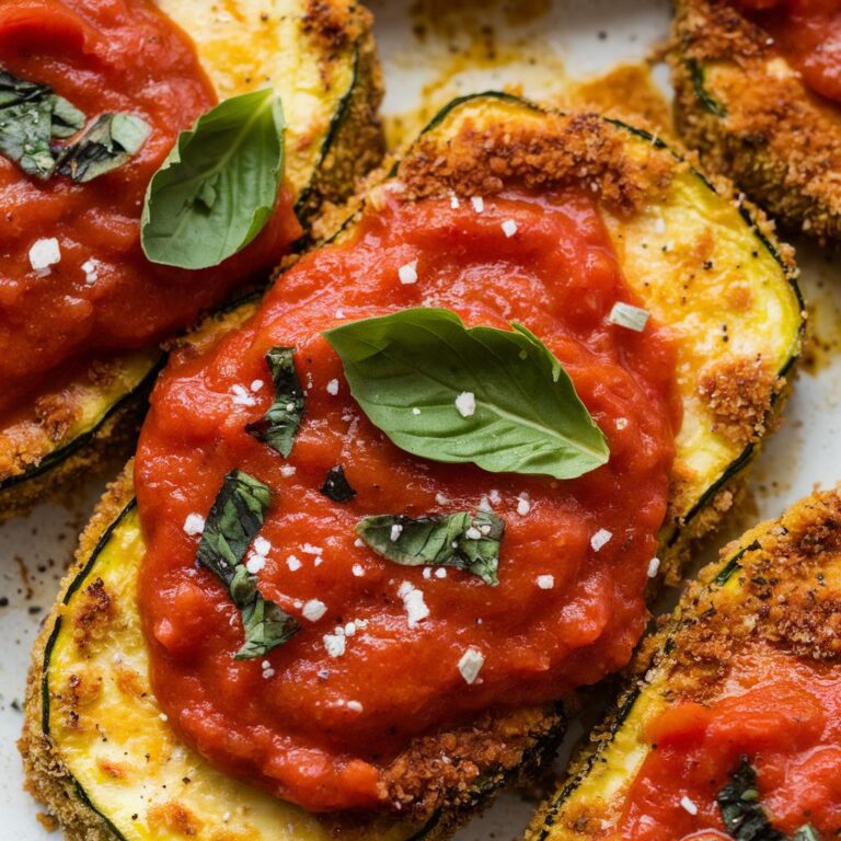 Milanesas Veganas de Calabacín con Salsa de Tomate