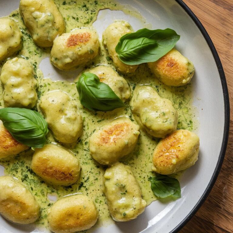 Ñoquis de Papa Veganos con Salsa de Albahaca