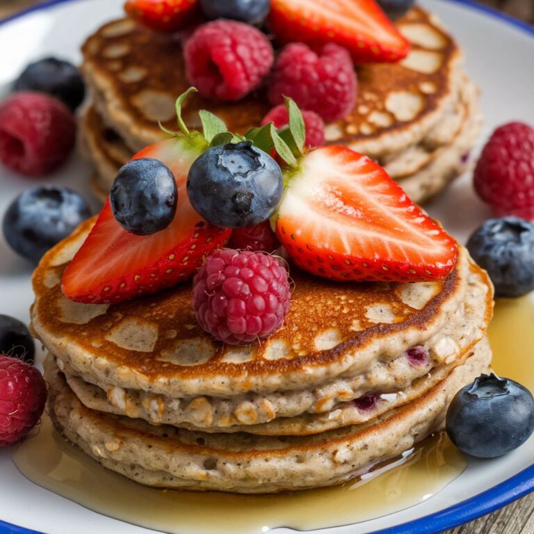 Panqueques Veganos de Avena y Frutas