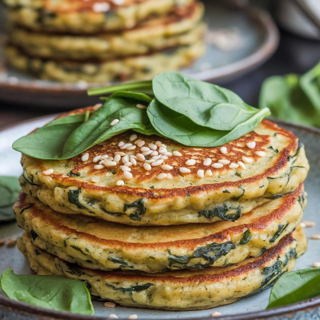 Panqueques Veganos de Garbanzos y Espinaca