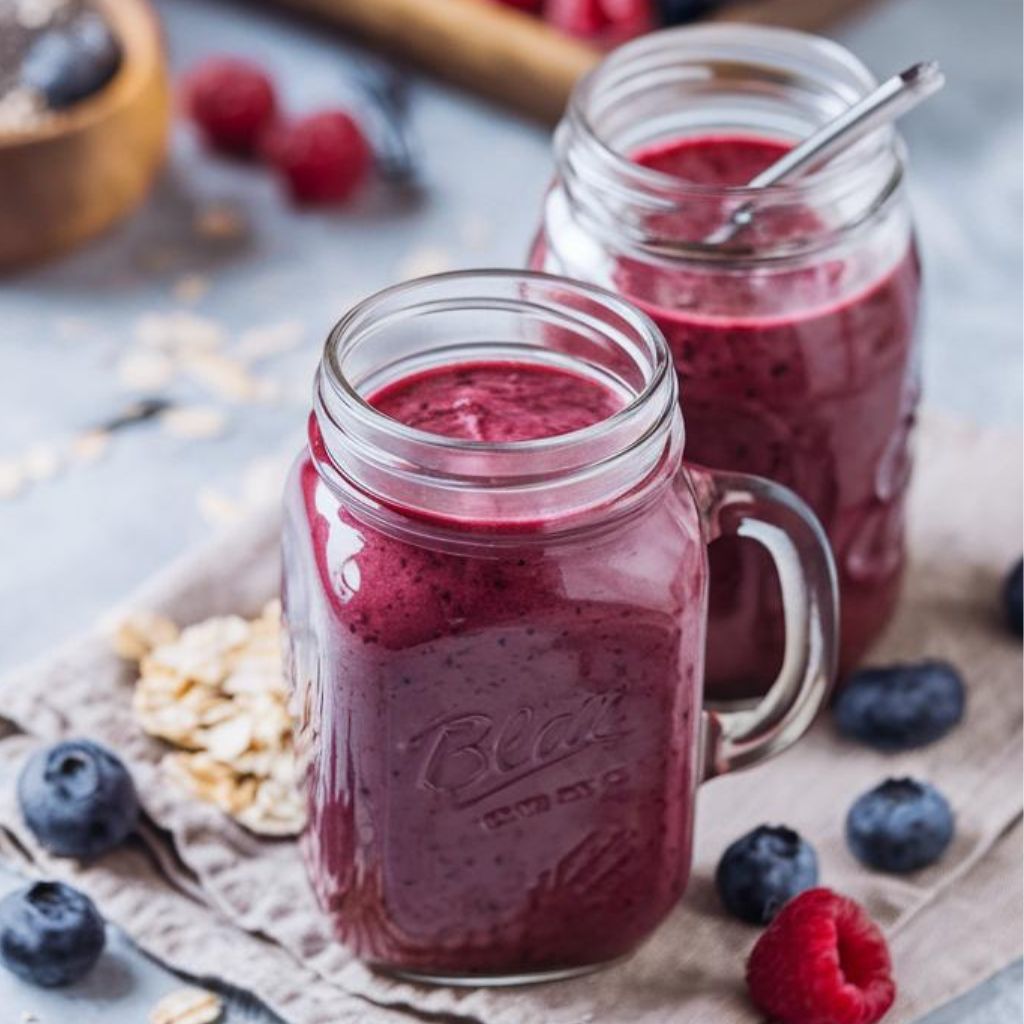 Smoothie Vegano de Frutillas y Chía Sin Azúcar