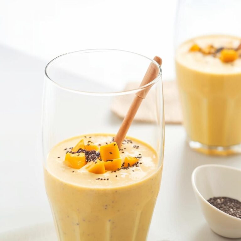 Smoothie Vegano de Mango y Chía Sin Gluten