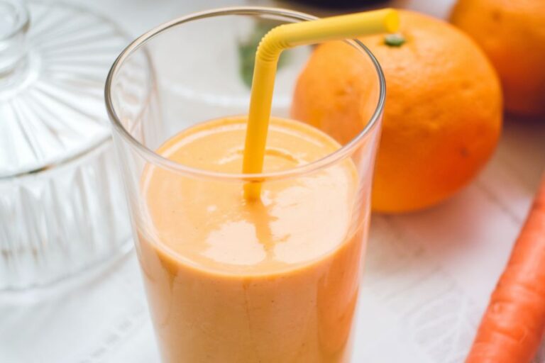 Smoothie Vegano de Naranja y Zanahoria Sin Azúcar