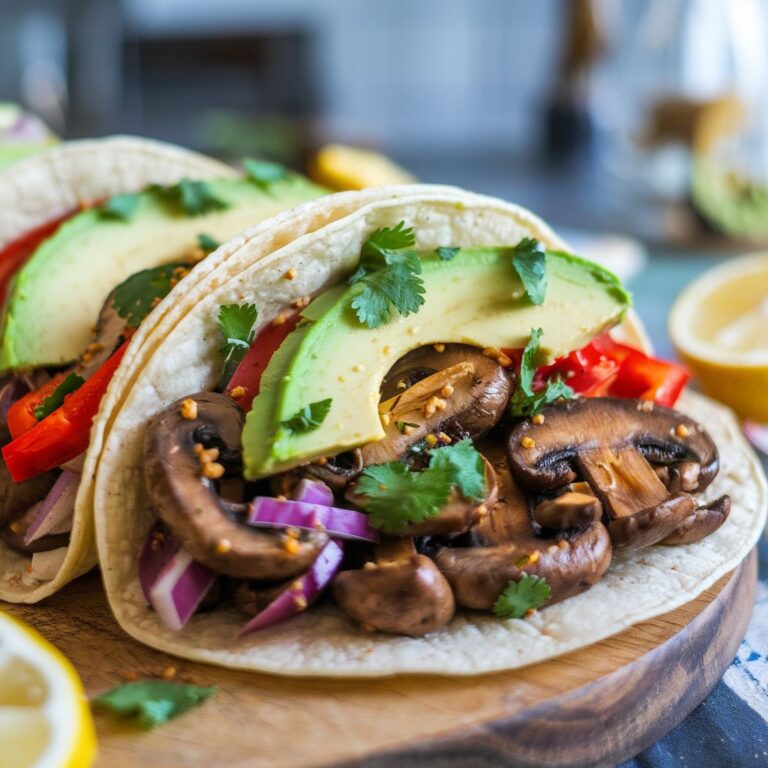 Tacos Veganos de Champiñones y Palta