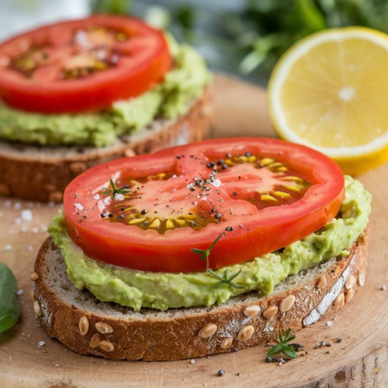 Tostadas Veganas de Pan Integral con Palta y Tomate