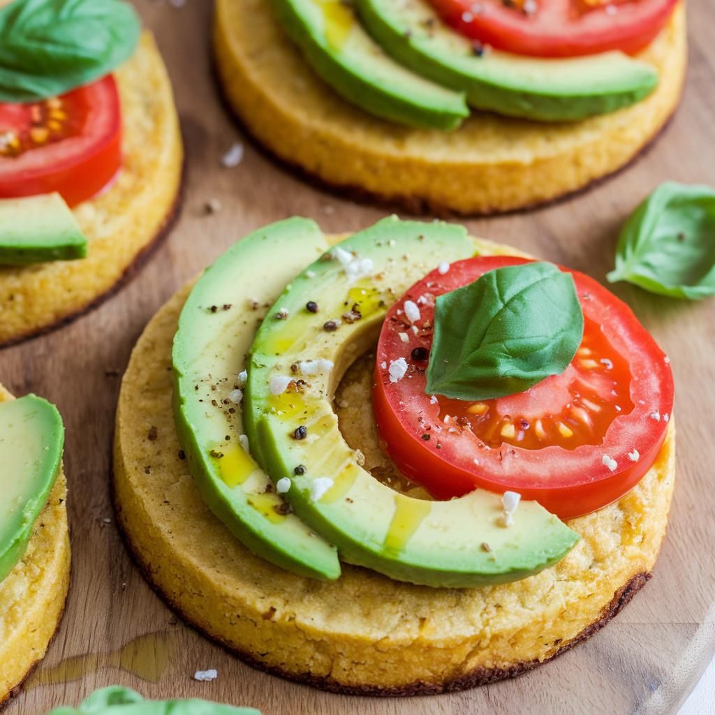 Tostadas Veganas de Pan de Maíz con Palta y Tomate