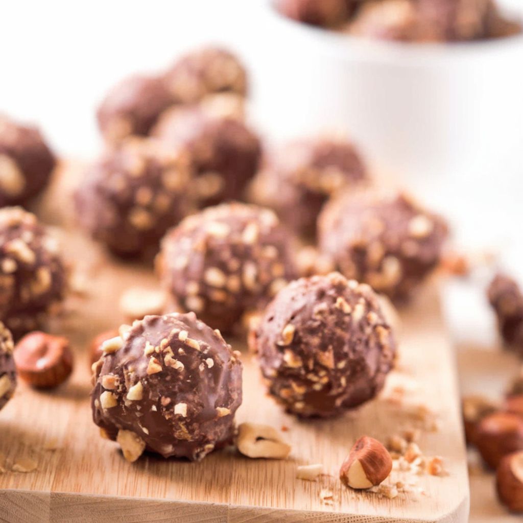 Trufas Veganas de Cacao y Avellanas Sin Gluten