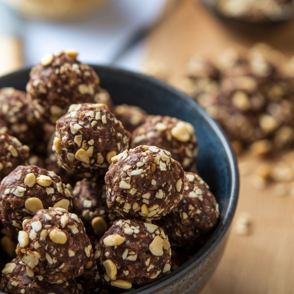 Trufas Veganas de Cacao y Nueces Sin Gluten